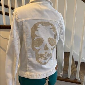 Zadig & Voltaire White Jacket with Gold Accents